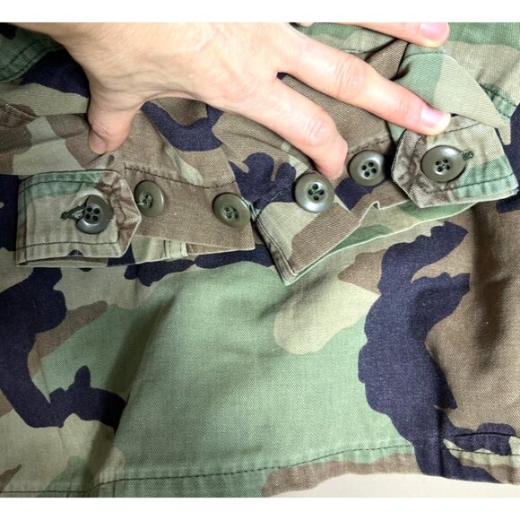 US Military BDU Uniform Coat Woodland Combat Camo 50/50 Army Surplus Mens S-Reg - Picture 7 of 11